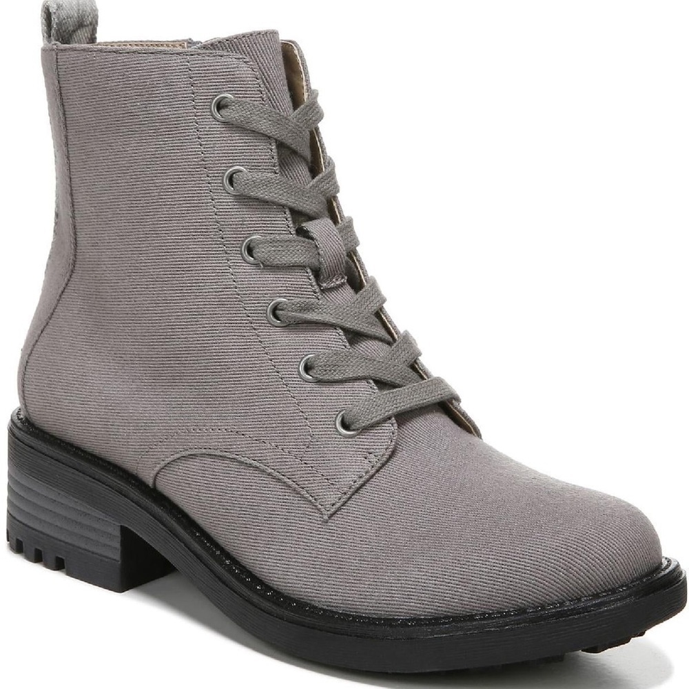 LIFESTRIDE KUNIS WOMENS CANVAS COMFORT INSOLE ANKLE BOOTS